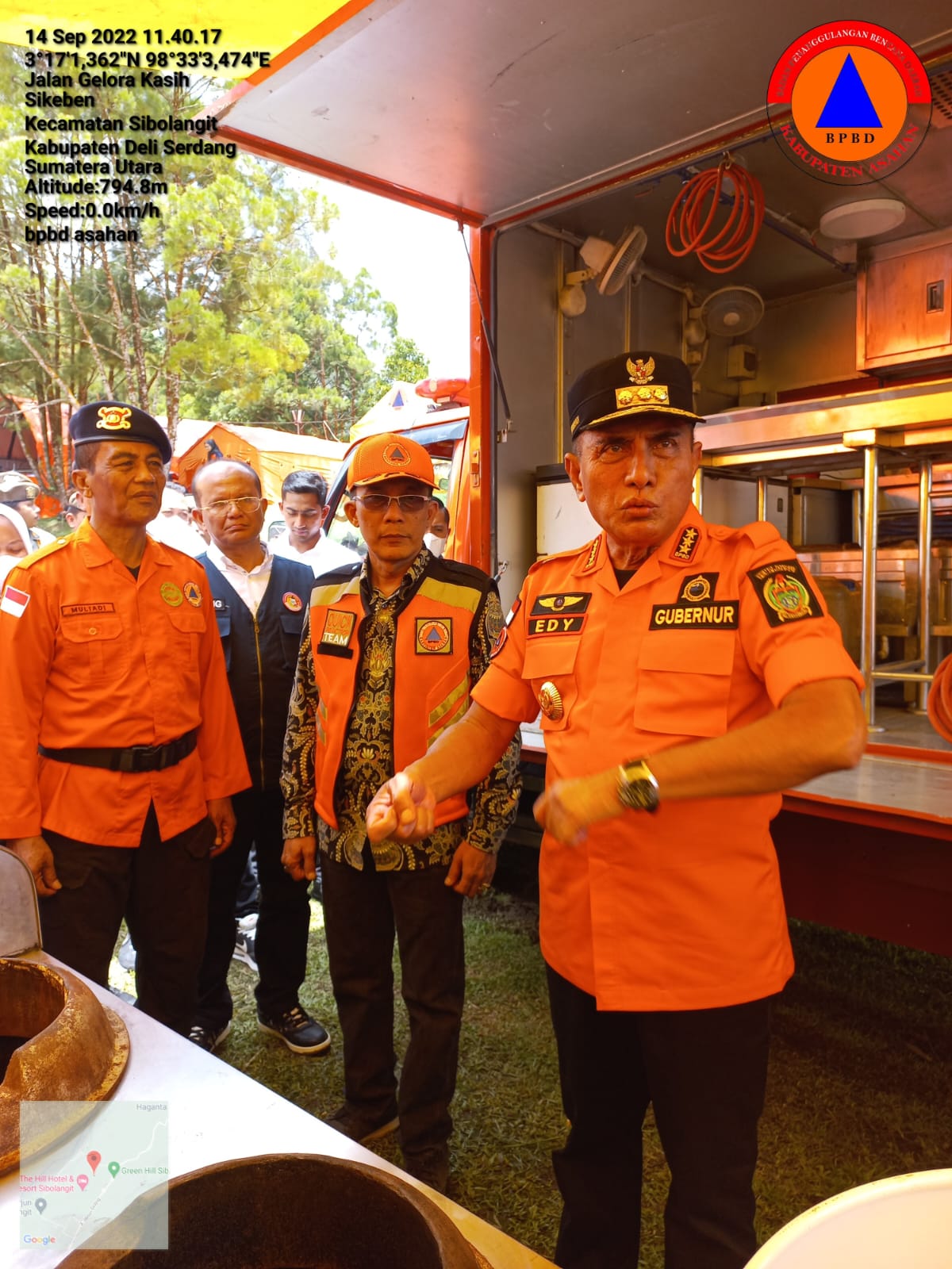 Kunjungan Bapak Gubernur Sumatera Utara ke Tenda Stand BPBD Kab. Asahan dalam acara Jambore Jambore Penanggulangan Bencana Sumatera Utara 2022.